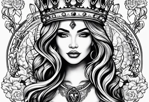 Couples tattoo with king crown and name (Tyler) tattoo idea