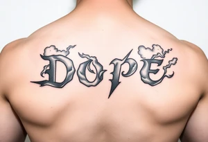 Dope spelled out in smoke
Clouds tattoo idea