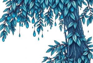 rain forest background
blue rain drops tattoo idea