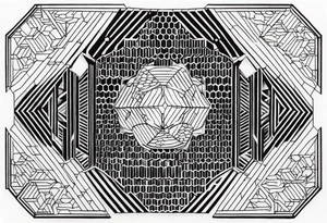 geometric honey comb tattoo tattoo idea
