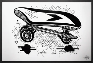 skateboard ride tattoo idea