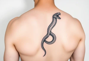 Vertical snake tattoo on arm tattoo idea