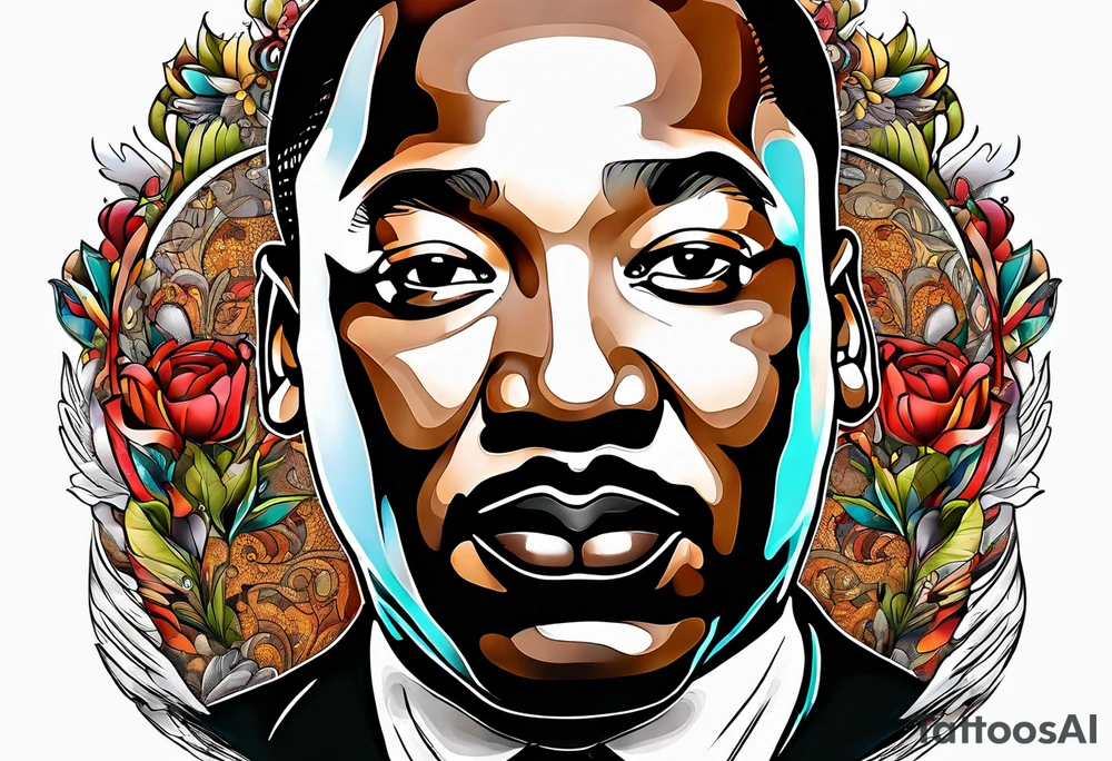 Martin Luther king drawing tattoo idea