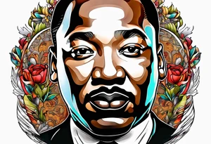 Martin Luther king drawing tattoo idea