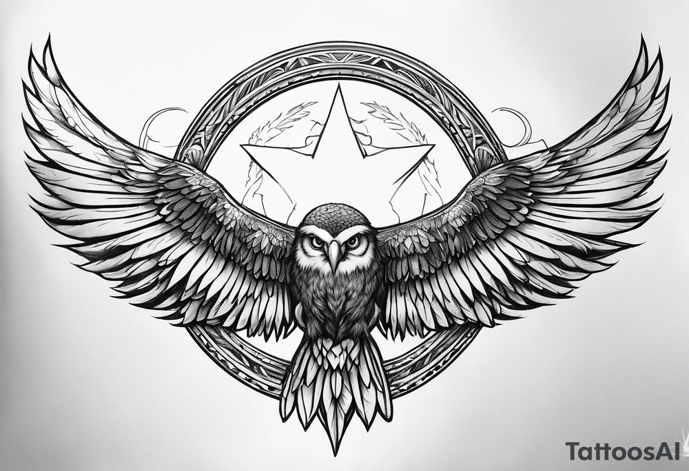 a halo over wings tattoo idea