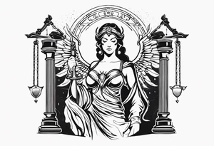 Nemesis, the goddess of justice tattoo idea