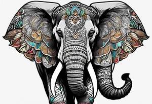 elephant with BEKIND tattoo idea