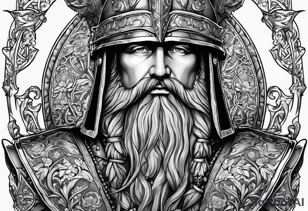 charlemagne in armor tattoo idea