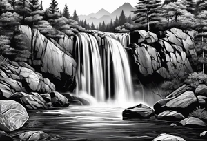 water fall tattoo idea