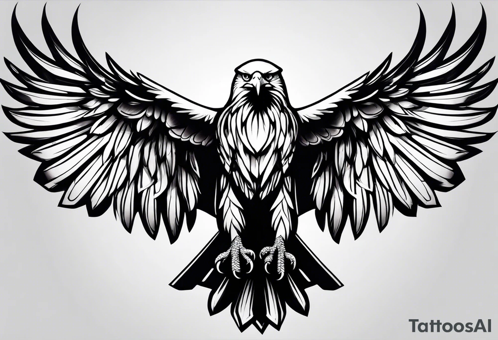 Bold eagle perched on branch forearm tattoo tattoo idea