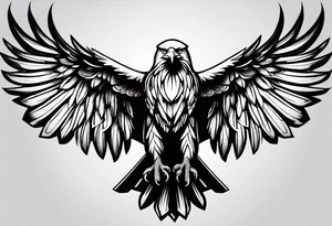 Bold eagle perched on branch forearm tattoo tattoo idea