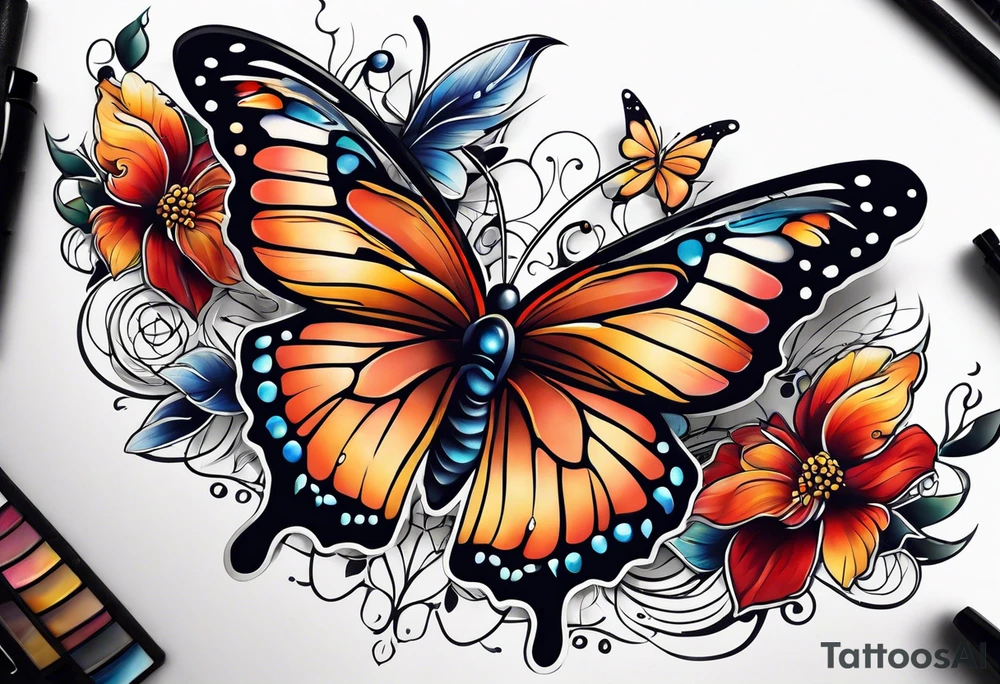 Butterflies tattoo idea