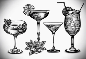 coupe cocktail glass
 glass tattoo idea