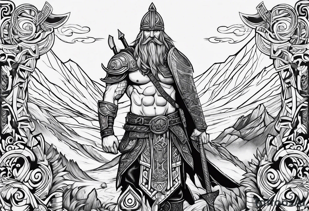Valhalla norse heritage tattoo idea