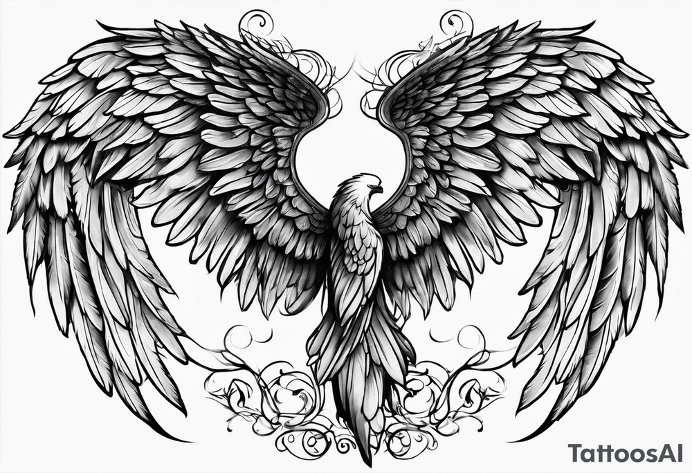Angel wings tattoo idea