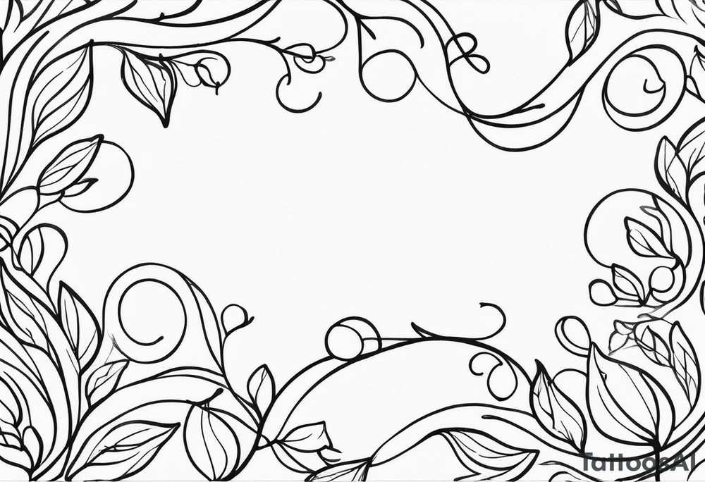 Majestic vines with leaves tattoo idea