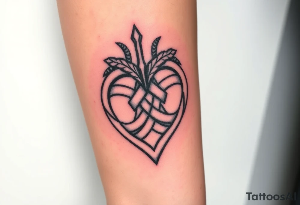 celtic knot heart tattoo idea