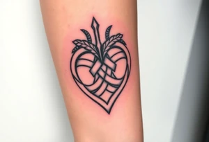 celtic knot heart tattoo idea