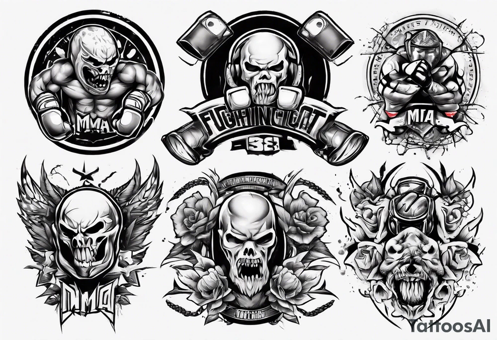 Mma fighting tattoo idea