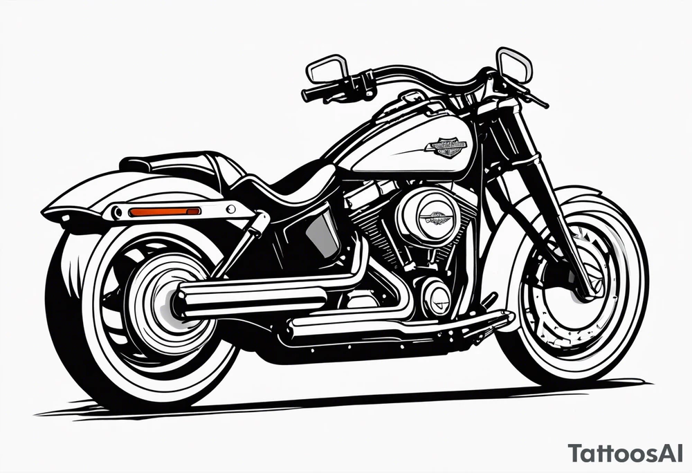 Rest in peace adam.Harley Davidson  with tall handlebars tattoo idea