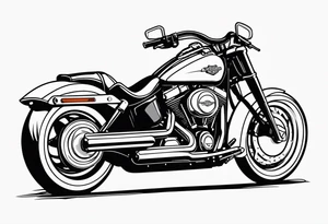 Rest in peace adam.Harley Davidson  with tall handlebars tattoo idea