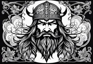 Viking silhouette tattoo idea