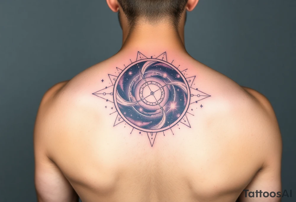 Astronomy surrounded by the galaxy tattoo idea
