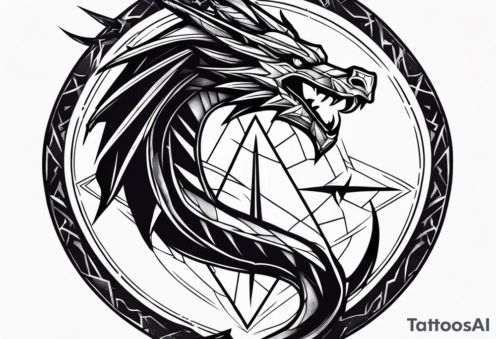 dragon assassin creed logo tattoo idea