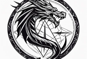 dragon assassin creed logo tattoo idea