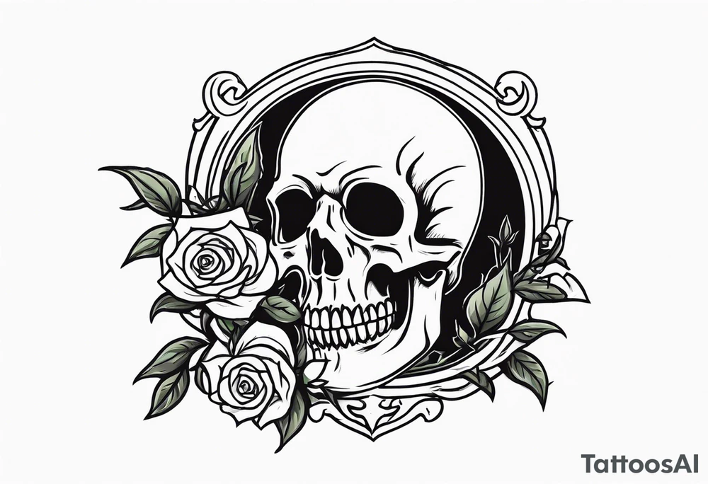 death with scythe and nightshade mortician funeral cute tattoo idea