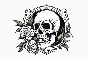 death with scythe and nightshade mortician funeral cute tattoo idea