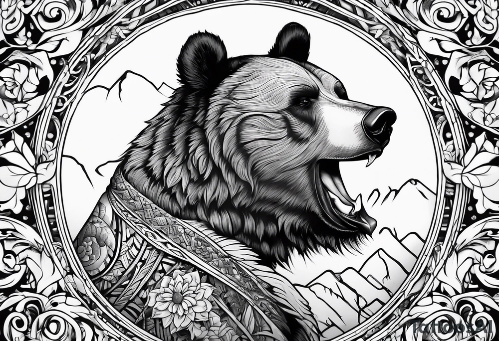 Dancing bear tattoo idea
