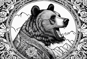 Dancing bear tattoo idea