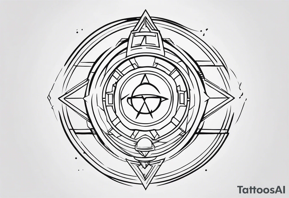 Cyber sigilism tattoo idea