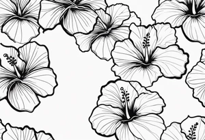 Hibiscus flowers tattoo idea