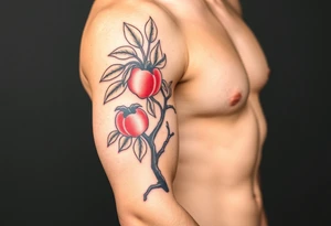 Pepper plant peach tree tattoo idea