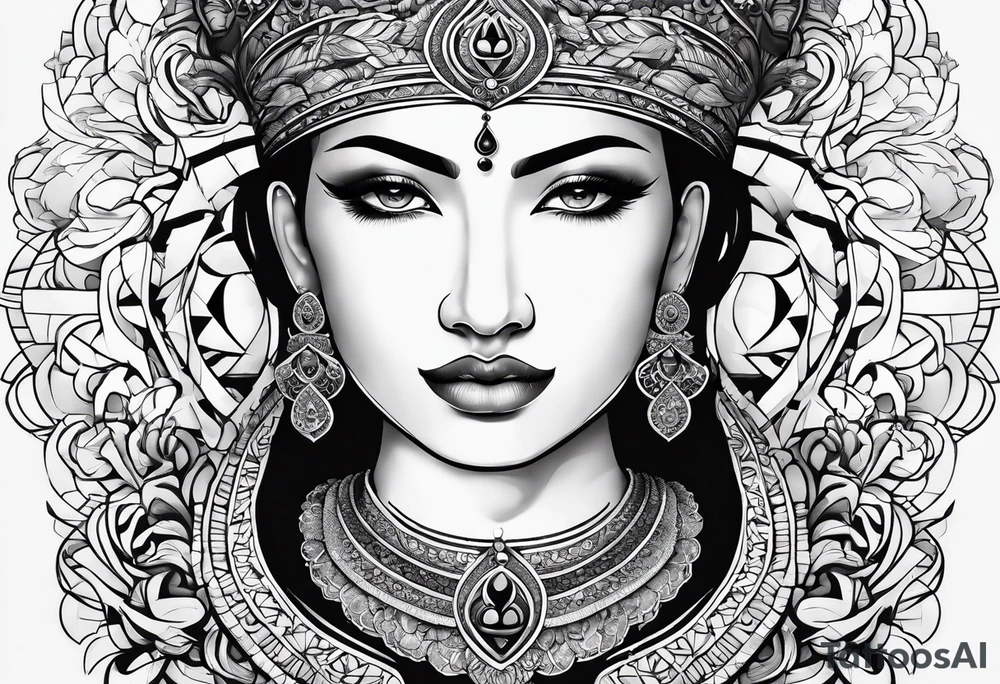 Side of the neck om tattoo idea