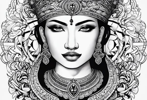 Side of the neck om tattoo idea
