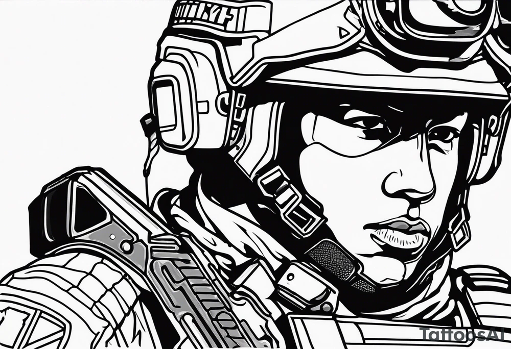 Military police soldier tattoo idea