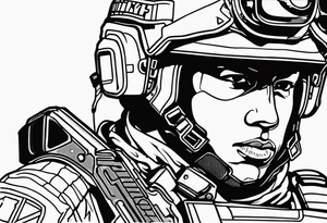 Military police soldier tattoo idea