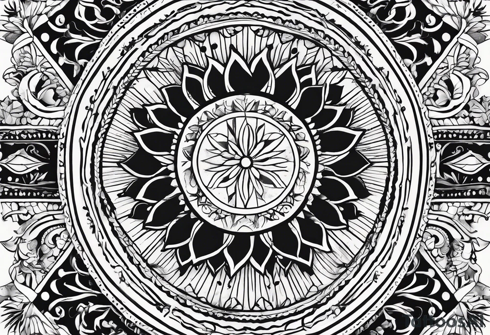 sun, rays, bohemian, simple, small tattoo idea