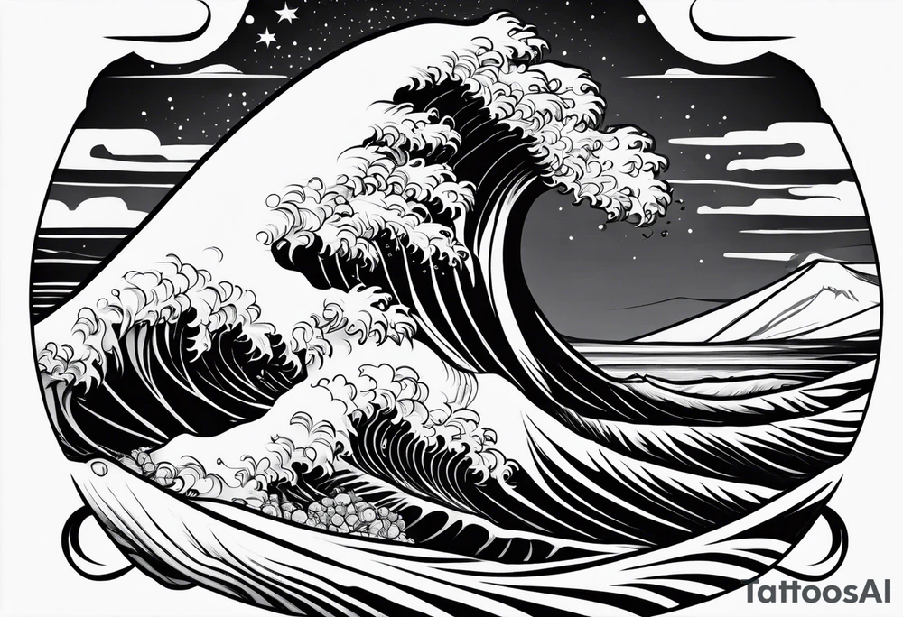 wave tattoo idea