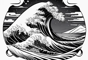 wave tattoo idea