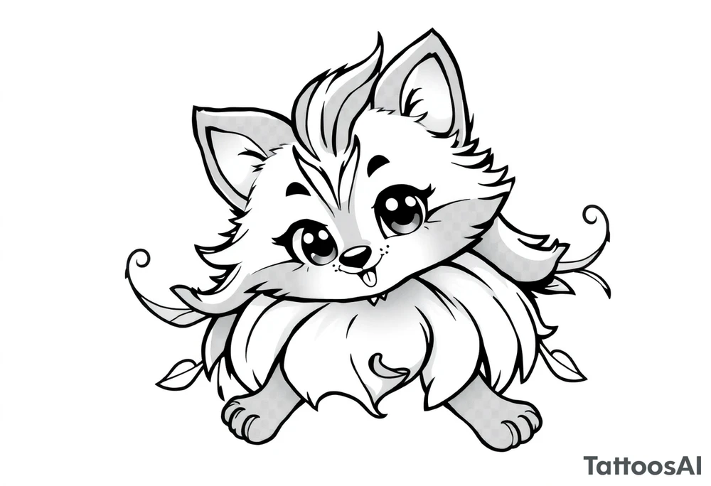 furry cartoon fursona tattoo idea