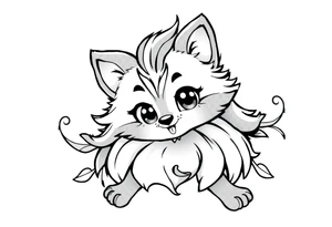 furry cartoon fursona tattoo idea