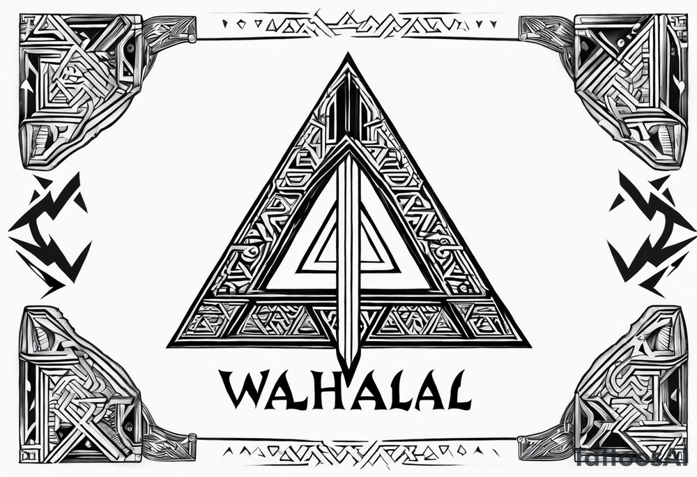 Valhalla sword steps valknut tattoo idea