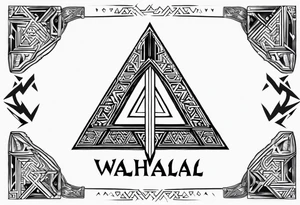 Valhalla sword steps valknut tattoo idea