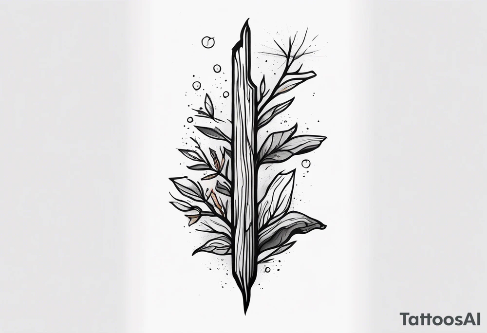 Driftwood sticks tattoo idea