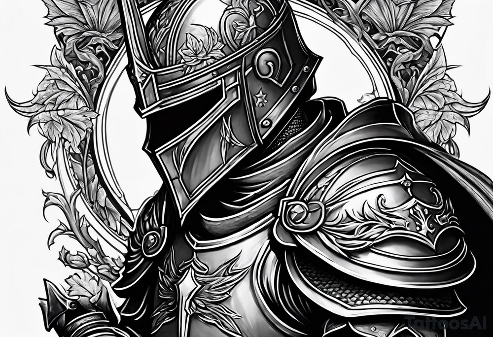 knight praying tattoo idea