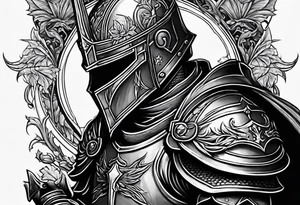 knight praying tattoo idea